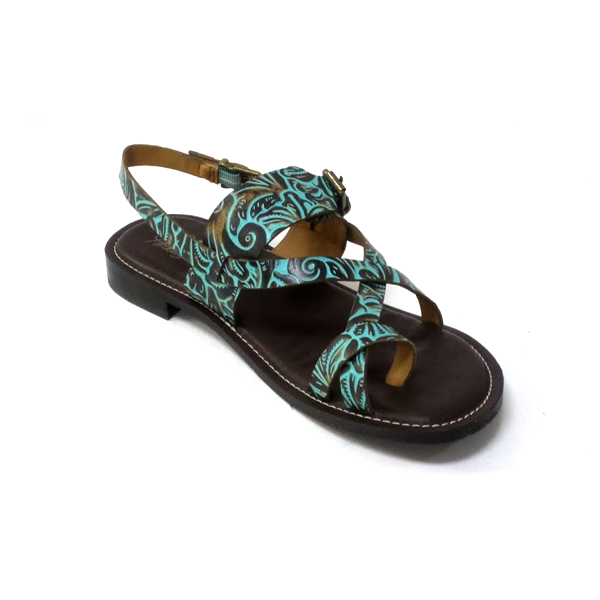 Patricia Nash Leather Sandals Fidella Turquoise | eBay