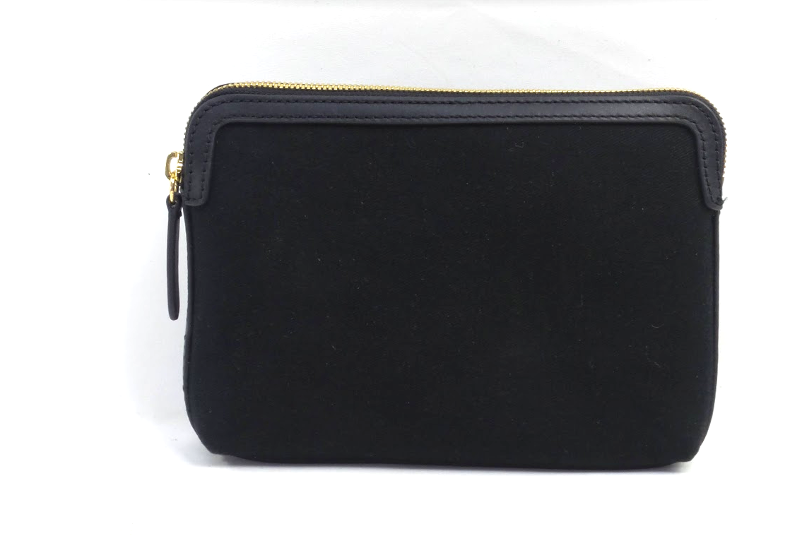 Маленькая холщовая сумка Martha Stewart на молнии с кожаной отделкой