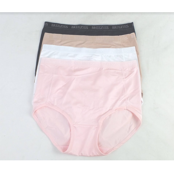 Breezies, Intimates & Sleepwear, Nwt Breezies 4 Pack Nylon Microfiber  Brief Panties Large Pink Brown Green White