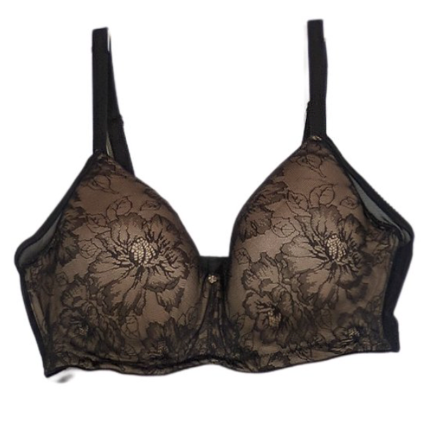 Buy Breezies Lace Overlay Contour Wirefree Bra Online at