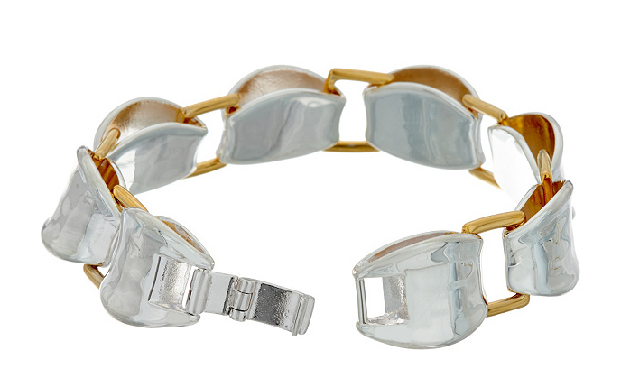 Бронзовый двухцветный браслет RLM со скульптурными звеньями