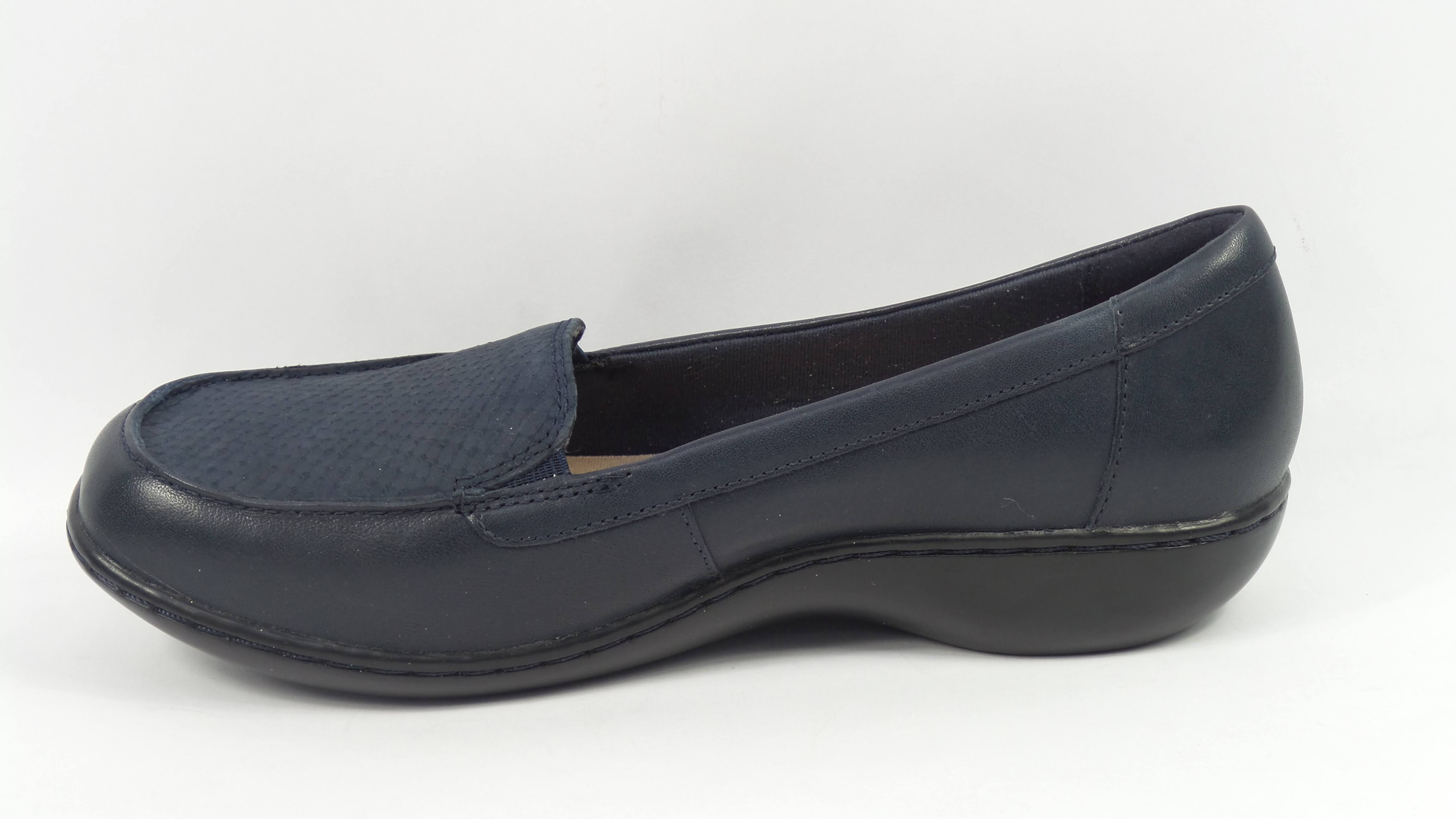 Clarks Collection Slip On Loafers Ashland Jam Navy Snake | eBay