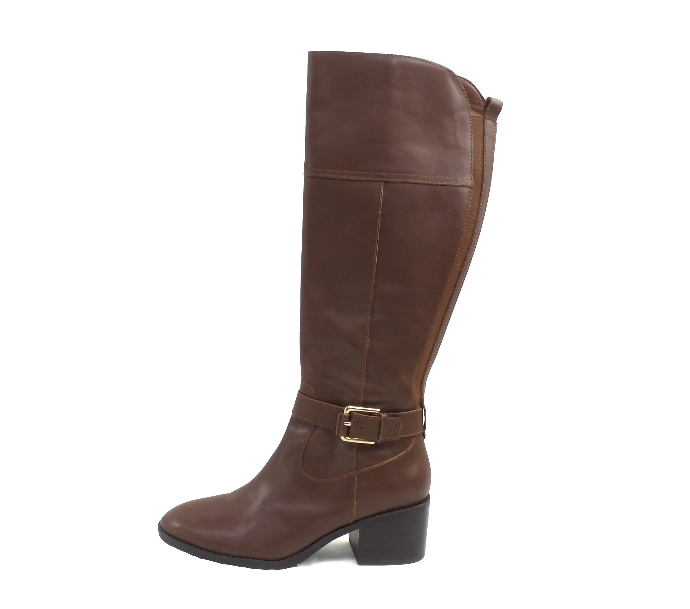 Marc Fisher Medium Calf Leather Tall Shaft Boots Riley Cognac Leather ...