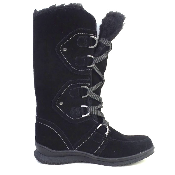 BEARPAW Colby Suede Lace-Up Boot with NeverWet Black | eBay