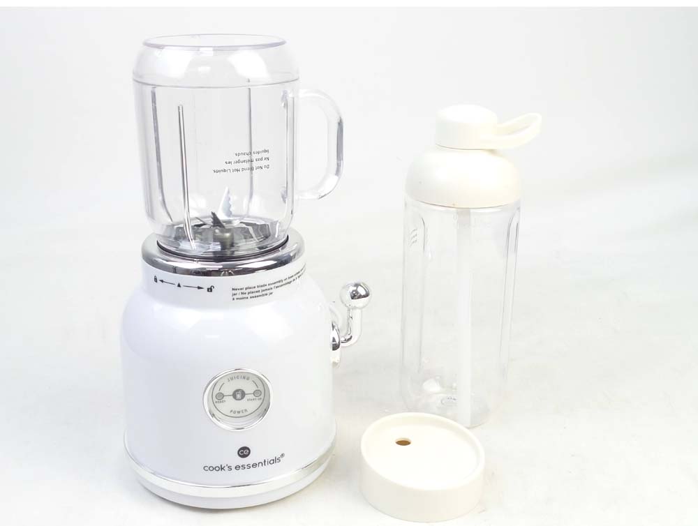 Cook's Essentials Retro Personal Blender w/ Jar & To Go Bottle 