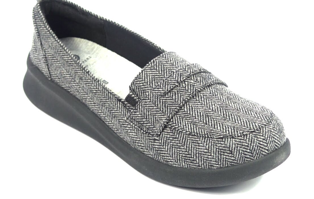 CLOUDSTEPPERS by Clarks Slip-On Loafers Sillian 2.0 Hope Grey Tweed | eBay