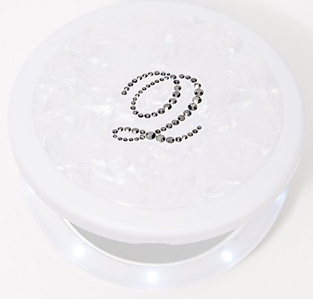 Shimmer Pearl Dual Magnifying Mirror w Crystal Initial by Lori Greiner 2990₽
