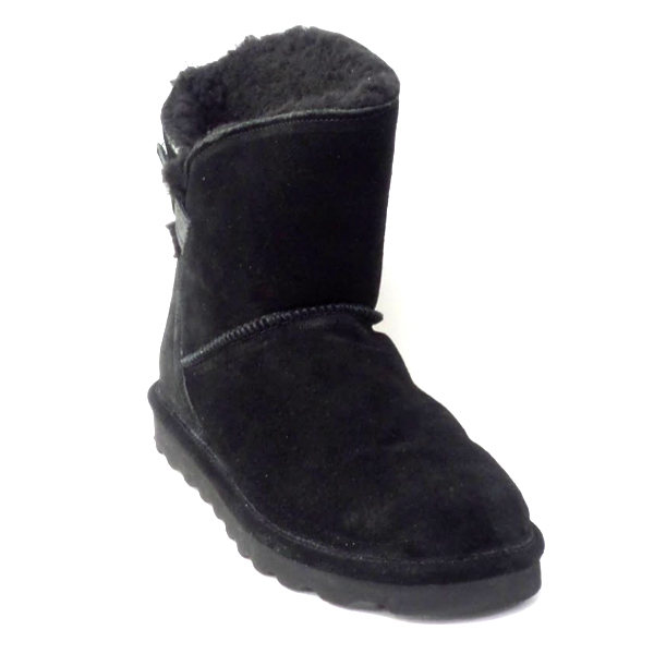 BEARPAW Margaery Suede Sheepskin Boot with NeverWet Black | eBay