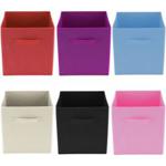 (1, Purple) Foldable Square Fabric Storage Box Drawer Toys Books Clothes Folding Organiser