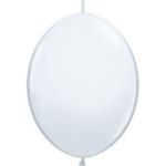 12″ White Quick Link Latex Balloons - 50pk