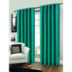 (168 x 137cm) Luxury Faux Silk Top Lined Teal Curtains