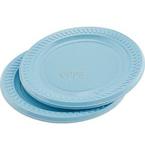 18 x LIGHT BLUE PLASTIC PARTY PLATES - 18cm