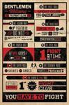 1art1 62499 Poster Fight Club 8 Rules with a losing Not A Word, 91 x 61 cm