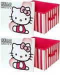 2 x Hello Kitty Toy Storage Box Collapsible Toy Box for Girls Bedroom Nursery or Toyroom