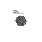 20 pieces Lego Technic ″ gear teeth 8 ″ in New- dark gray.