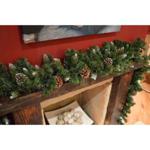 270cm x 25cm Samuel Alexander Snow King Fir Christmas Garland with Pine Cones