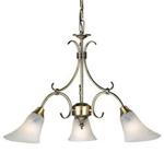 3 Light Mini Chandelier Finish: Antique Brass