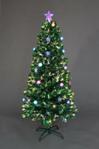 4ft Fibre Optic Christmas Tree Pre-Lit Stars Baubles Decorations Xmas Home 120cm