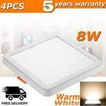 4X 8W LED Panel Light Ceiling Mount Square Lamp Warm White Ultra-Thin Chandelier