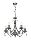 5 Light Candle Chandelier Finish: Antique Silver