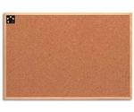 5 Star Noticeboard 600x400mm Brown Cork/Pine