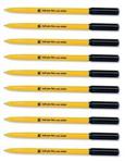 5 Star Office Ball Pen Yellow Barrel Fine 0.7mm Tip 0.3mm Line Black [Pack 50]