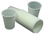 500 x White Disposable Plastic Cups Glasses 7oz (190ml)