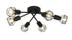 6-Light LED Ceiling Spotlight Kitchen Bedroom Retro Cage Shade E14 Fitting [EEK: A+]