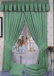 66″ x 72″ Lauren Sage Green Heavy, Readymade, Fully Lined Curtains. Marble-Like Effect