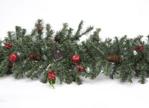 72″ Christmas Green Garland with Berries and Pinecones (PM44)