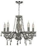 8695-5GY Marie Therese 5 Light Smoked Glass Chandelier