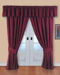 90″x72″ Barcelona Burgundy Wine, Readymade, Fully Lined Curtains, Luxury Jacquard, Floral