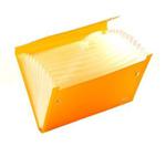 A4 Expanding File Folder - 13 Gusset Pocket Folder - Multi Section Folder with Stud Wallet Closer - Document Wallet Folder by Arpan (Orange)