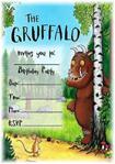 A5 KIDS CHILDRENS PARTY INVITATIONS X 12 - THE GRUFFALO PORTRAIT DESIGN (WITHOUT Envelopes)