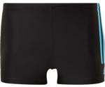 Adidas Fit Semi 3-Stripes Boxer Swim Briefs black/shock cyan