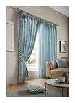 Alan Symonds Jacquard Curtains Pencil Pleat Taped Heading Fully Lined, Polyester, Teal, 90 x 72