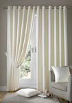 Alan Symonds Madison Eyelet Jacquard Curtains Fully Lined Ring Top, Cream, 90″ x 90″