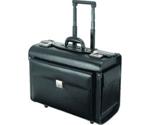 Alassio Silvana Trolley Pilot Case Leather (92705) black