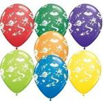 Aliens & Space Ships Qualatex Latex 11″ Balloons x 5