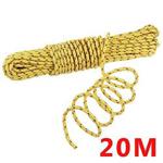 AllRight Braided Rope Thick Holds 300Kg 20 Meter 6mm Sailing Boating Camping Climbing Yellow Rope