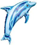 amscan 10107756 Ocean Blue Dolphin Foil Balloon-1 Pc