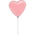 amscan 1646799 Heart Metallic Pastel Pink Foil Balloon Party Decoration-1 Pc