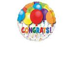 amscan 2675801 Multicolor Congrats Foil Balloons-1 PC