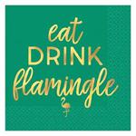 amscan 50777706 Eat Drink Flamingle Beverage Napkins 25cm-16 Pcs