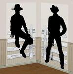 amscan 670724 Cowboy Silhoutte Scene Setter-2 Pcs, 65 X 23.5″