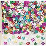 amscan 9900464 Multi Colour Metallic Number 60 Foil Confetti-1 Pack