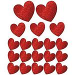 amscan Glittery Hearts Cutouts, Pack