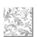 amscan International Silver Anniversary Party Napkins, Pack of 16