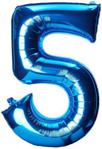 Amscan Number 5 Blue Super Shape Foil Balloon, 58 x 83 cm