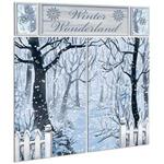 amscan Snowy Winter Wonderland Scene Setter(5-Piece) - 1 Pack